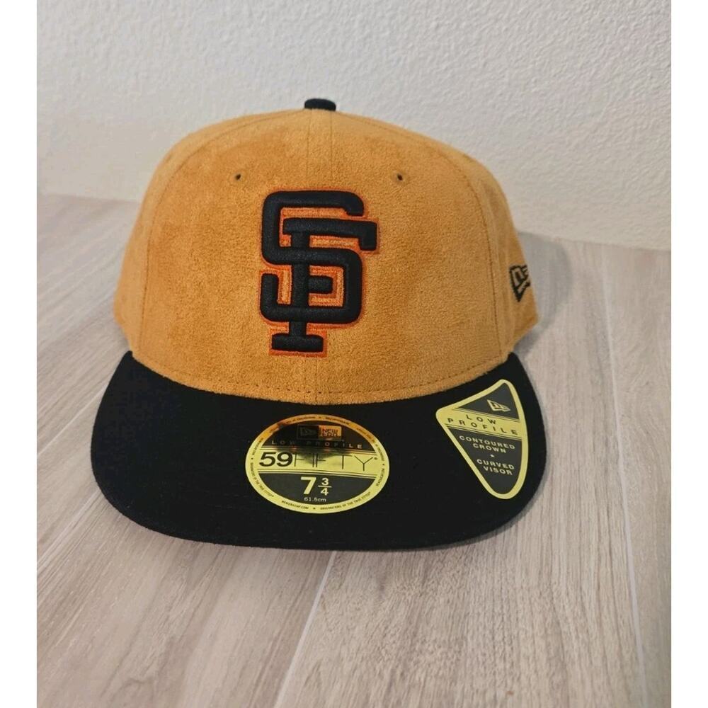 San Francisco Giants Hat 59Fifty Fitted New Era Suede Like Baseball Cap Sz 7 3/4